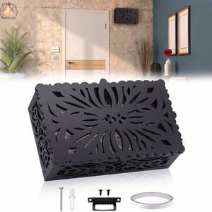 lot 19768 image: Black Wooden Doorbell Chime Cover Box Only for Indoor Walls