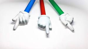 lot 20329 image: Sciencent Hand Pointers (Set Of 3) Teacher Supplies, Assorted Colorful Classroom Finger Pointers for Teachers.