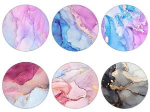 lot 20333 image: Nsotts (3 Pack) Collapsible Cell Phone Grip for Smartphones,Expanding Cellphone Holder for Phone - Pink Purple Gray Marble