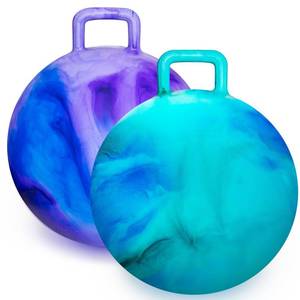 lot 20343 image: Willingfun Hopper Ball 1 Pack with Air Pump, 18 Inch Bounce Balls with Handles for Kids, Best Gift for Ages 3 4 5 6 7 8 Boys and Girls, Toys for Ages 3-10, Ride on Toys for Kids 4-8, Hopper Toy