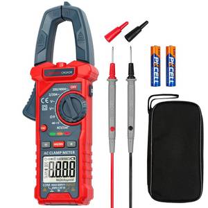 lot 20347 image: AstroAI Digital Clamp Meter Multimeter 2000 Counts Amp Voltage Tester Auto-ranging with ACDC Voltage, AC Current, Resistance, Capacitance, Continuity, Live Wire Test, NCV, Blue