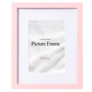 lot 20350 image: eletecpro 8x10 Picture Frame with 5x7 Mat, Pink, 1-Pack