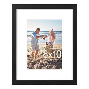 lot 20353 image: decorUhome 8x10 Picture Frame, Fits 5x7 Photos with Mat, M01BK