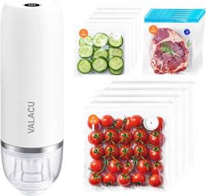 lot 20365 image: Vacuum Sealer for Food, Portable Handheld Vacuum Sealer with 15 Vacuum Seal Bags for Food Storage, Compact Electric Vacuum Pump for Travel, Clothes and Toiletries