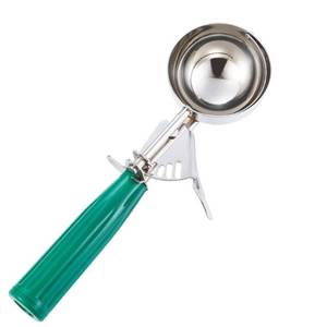lot 20378 image: Saebye 2.7 OZ Scoop - #12 (13 Cup) - Disher, Ice Cream Soop, Cookie Scoop - Portion Control - 188 Stainless Steel, Green Handle, For Cookie, Ice Cream, Meatball, Muffin, Cupcake, Vegetable Salad