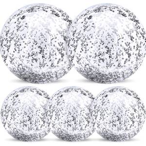 lot 20420 image: TURNMEON 2 Pack Sequins Beach Balls 16 Inch 24 Inch Pool Party Decorations
