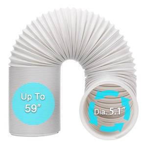 lot 20442 image: Portable AC Hose, Air Conditioner Exhaust Hose Vent Kit 5.1 Dia 59 Length