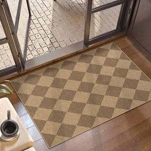 lot 20445 image: Lahome Checkered Easy Jute Front Door Mat, 2x3 Entryway Outdoor Rug