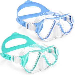 lot 20446 image: Freela 2 Pack Swim Goggles Kids Swimming Goggles for Kids 6-14 8-12 3-6 4-7 8-14 with Nose Cover Anti Fog 180° Clear View Water Pool Goggles Mask Childrens Boys Girls Toddler Youth 4 5 6 7 8 9 Years