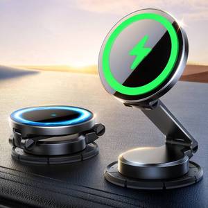 lot 20448 image: JOYROOM All-Metal MagSafe Car Mount Charger, 15W Mini Magsafe Car Charger for Dashboard, Wireless Car Charger for iPhone 17 Pro Max PlusiPhone 16 15 14 13 12 Pro Max Plus, Black