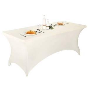 lot 20451 image: LZY Spandex Fitted Stretch Table Cover for 6 ft or 4ft or 8ft Folding Table, Rectangular Cocktail Tablecloth, Perfect for Party or Banquet