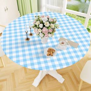 lot 20455 image: Smiry 57-68 Picnic Table Cloth, Flannel Backed Vinyl Fitted Tablecloths