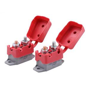 lot 20477 image: Gloaso 12V 24V 50A Automatic Reset Circuit Breaker with Stud Bolt and Cover for Car Automotive RV Boat Trolling Motors Solar Battery Chargers DC System, 2 Pack