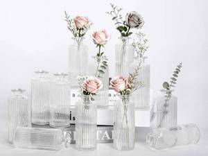 lot 1361 image: Anquephd 12PCS Mini Bud Vases As Vertical Wedding Centerpieces for Tables,Clear Bud Vases for Flowers,Small Flower Vases Suitable for Birthday Party,Anniversary,Wedding,Baby Shower (Clear-5.2in)