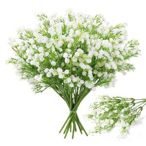 lot 1379 image: Ovveroche 18Pcs White Babys Breath Artificial Flowers