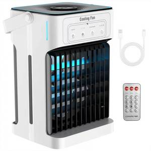lot 1380 image: Portable Air Conditioners, Upgraded Motor Evaporative Air Cooler with Remote, 3 Speeds & 3 Mist, 7 Color Night Light Cooling Fan, 1100ML Personal AC Unit for Bedroom Office