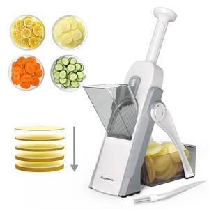 lot 1396 image: SupMaKin Safe Mandoline Slicer for Kitchen,Adjustable Potato Slicer 1-8 mm