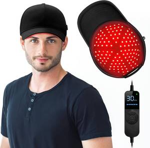 lot 1400 image: Laser Hair Growth Cap, Red Light Hat, Black