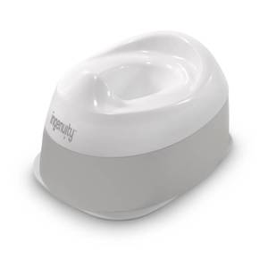 lot 1462 image: Ingenuity Ready Set Go Potty Training Toilet, Removable Bowl, Non-Skid Bottom, Wide Stable Base, Age 18 Months & Up, White & Grey