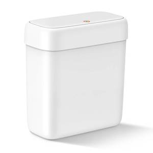 lot 1507 image: Small Bathroom Trash Can with Lid, 2.6 Gallon Garbage Can with Pop-Up Lid