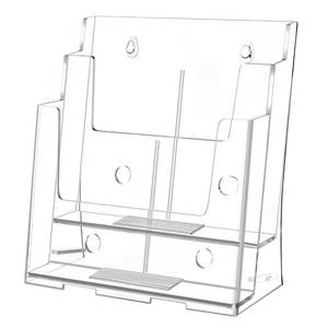 lot 1509 image: FUCDTEFC Acrylic Brochure Holder 8.5x11 & 4 x9 Inches, Clear 2 Tier Literature Magazine Stand Brochure Display Stand w Removable Divider Universal, Pamphlet Flyer Holder for Wall Mount or Countertop
