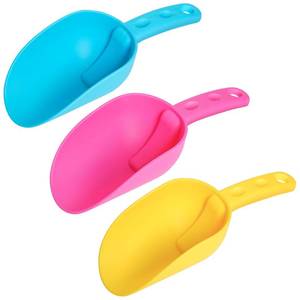 lot 2057 image: Dsmile 3 Pack Beach Sand Shovel Set for Kids, Colorful Plastic Sand Scoops for Indoor Outdoor Planting Gardening and Sandbox Digging, Snow Shovel Toy Accessories