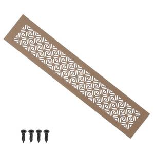 lot 2066 image: PATIKIL 16 x 3 Inch Door Air Vent Cover, Heavy Duty Aluminum Grille Ventilation Cover Louvered with Mounting Screws for Cabinet Wardrobe Door, Brown