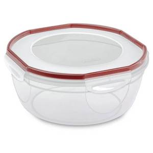 lot 2068 image: STERILITE Rocket Red Sterilite Plus Ultra Seal Latching Bowl, 4.7 quart
