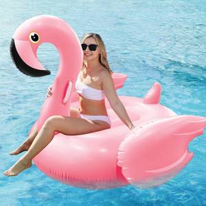 lot 2072 image: TURNMEON Giant Flamingo Pool Float, Inflatable Summer Beach Swimming Raft Lounge Ride-on Water Pool Floatie for Adults Kids Lake Beach Float Pool Party Toys, FlamingoUnicorn