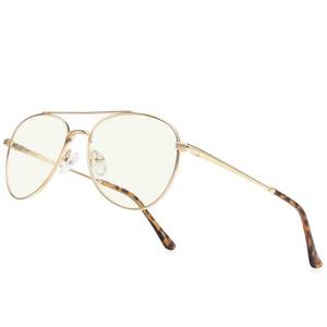 lot 2080 image: RB.Pilot Blue Light Aviator Reading Glasses for men Women Metal Frame Spring Temple
