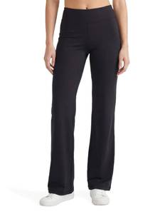 lot 2083 image: no nonsense Lounge Yoga Pants Black Flared Leggings, Cotton, 32.5 Inseam