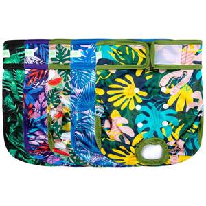 lot 2100 image: wegreeco Female Dog Diapers, Washable Reusable Pet Puppy Doggie Diapers for Small Medium Large Female Dogs in Heat Period, Doggy Period Panties, 5 Pack, Small, Leaf