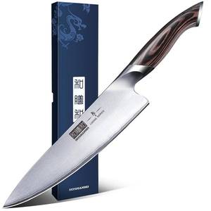 lot 2110 image: HOSHANHO Kitchen Knife in Japanese High Carbon Steel, Professional High-Class Chefs Knife 8 inch, Non-slip Ultra Sharp Cooking Knives with Ergonomic Handle