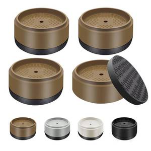 lot 2126 image: Furniture Risers Bed Risers Heavy Duty 1 inch, 2 inch, 3 inch, 4 inch Round Adjustable Bed Lifts Riser for Desk Legs Table Couch Sofa Chair Refrigerator Washing Machine (1 Inch, Brown, 4 Pack)
