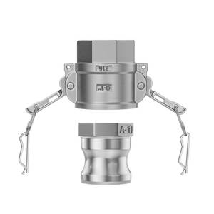 lot 2132 image: A 316 Stainless Steel 2 NPT Camlock Fitting - Female & Male Thread