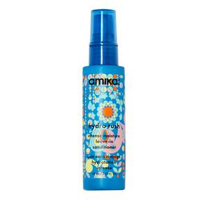 lot 2141 image: amika Hydro Rush Intense Moisture Leave-In Conditioner with Hyaluronic Acid, 60ml  for all hair types, long-lasting hydration, detangles and reduces frizz, travel size