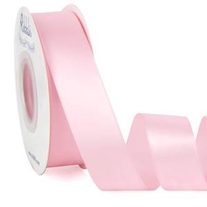 lot 2142 image: Ribbli Double Faced Light Pink Baby Pink Satin Ribbon,1 x Continuous 25 Yards,Use for Bows Bouquet,Gift Wrapping,Baby Shower,Floral Arrangement