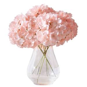 lot 2151 image: KISLOHUM 10Pcs Artificial Hydrangea Flowers Blush Heads Fake Hydrangea Silk Flowers for Wedding Centerpieces Bouquets DIY Floral Decor Home Decoration with Stems(VASE NOT Included)