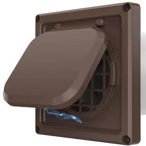 lot 2196 image: Dryer Vent Cover Outside 4 inch, Magnetic Door Design, Durable Airflow Vent with Lint Trap Screen, Thickened Material, 6 inch x 6 inch Size, Brown