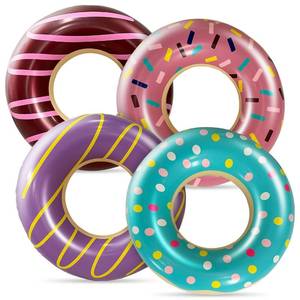 lot 2254 image: A 4Es Novelty Mini Inflatable Donuts for Party Decorations, 15 Inch Blow-up Donut Inflatables for Birthday Party Supplies