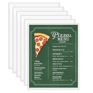 lot 2260 image: 6-Pack 8.5 x 11 Rigid Print Protectors, Transparent Hard Plastic Page Sheet Protectors, Clear Plastic Sleeves for Paper Photo Poster, Protective Covers for Document Certificates