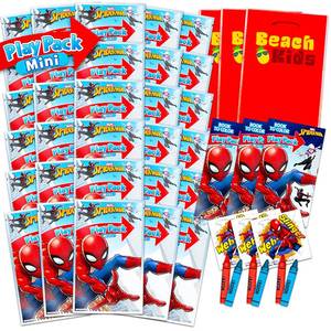 lot 2285 image: Marvel Spiderman Party Favors for Kids Bundle - 24 Mini Activity Packs