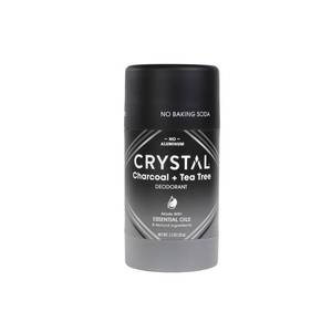lot 2288 image: Crystal Magnesium Solid Stick Natural Deodorant, Non-Irritating Aluminum Free Deodorant for Men or Women, Safely and Effectively Fights Odor, Baking Soda Free, Charcoal & Tea Tree, 2.5 oz