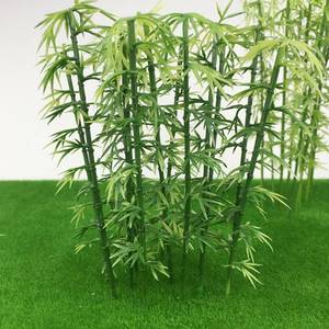 lot 2293 image: CIQIRBER Model Miniature Bamboo Trees, 100PCS Green Plastic Bamboo Trees, 5 Sizes Artificial Model Plants, for Miniature Landscape