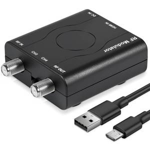 lot 2298 image: HDMI to RF Modulator, HDM61 VHF HDMI to RF Converter Adapter for TV NTSC Format Output, 1080P PLL Control for Home TV Game Console
