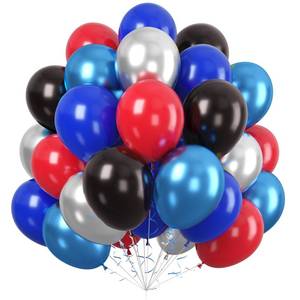 lot 2305 image: Paready Red Blue Black Balloons, 60 Pcs Party Balloons for Boys Birthday
