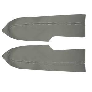 lot 2310 image: X AUTOHAUX 1 Pair Synthetic Leather Car Front Door Panels Armrest Cover Gray for Honda Civic 2006 2007 2008 2010 2011 Sedan