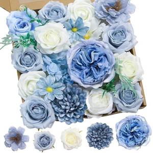 lot 2323 image: SWNAWE Artificial Flower Box Set Faux Flowers Fake Roses with Stems for DIY