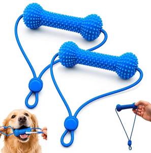 lot 2327 image: Dual-Action Canine Dental Prop, Dog Dental Chew Toy for Easier Teeth Brushing, Premium Pet Oral Care Accessory Perfect for Small Medium and Large Size Dogs (2PCS)