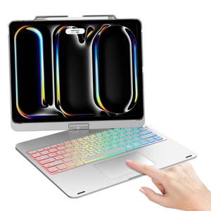 lot 2337 image: Swivel Keyboard Case for iPad Pro 13 inch M5M4 & iPad Air 13 M4M3M2 & iPad Pro 12.9(6th5th4th3rd Gen) Case with Keyboard, 360° Rotating Cover with Pen Holder, RGB Backlit,Trackpad,Pencil Holder